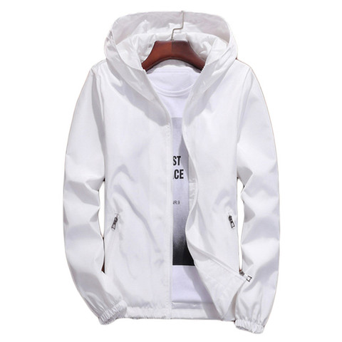 Chaqueta de las mujeres blanco S-7XL de talla grande suelta delgada par con capucha tops 2022 primavera otoño gris nuevo impermeable azul de carga abrigos LD1303 ► Foto 1/6