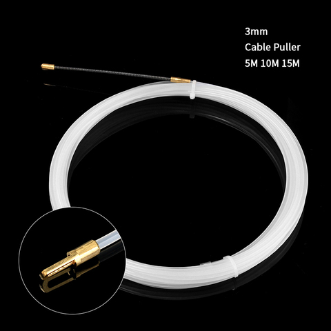 Dispositivo de guía de nailon blanco de 3mm, 5/10/15M, extractor de Cable eléctrico, conducto de serpiente, Cable de cinta de pescar rodante ► Foto 1/6