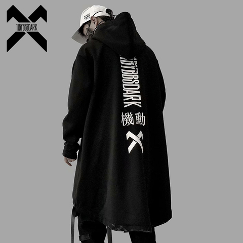 Sudaderas oscuras de 11 BYBB'S para hombre, ropa de calle Harajuku, sudaderas con capucha largas, moda de otoño, chaqueta informal de Hip Hop para hombre, Chaqueta de algodón de gran tamaño DG24 ► Foto 1/6