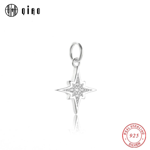 Gran oferta Micro incrustaciones encantos de Plata de Ley 925 colgante de estrella para fabricación de collares y pulseras de las mujeres de circón cúbico colgante de circonia cúbica ► Foto 1/6