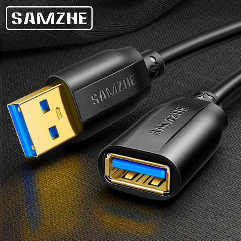 SAMZHE-Cable de extensión USB 3,0 para PC, TV, PS4, ordenador y portátil, extensor de datos, macho a hembra, 2,0 ► Foto 1/6