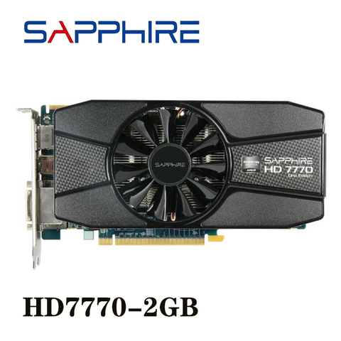 SAPPHIRE Radeon HD 7770 2GB tarjetas gráficas GPU AMD HD7770 2G GDDR5 tarjetas de Video de PC de Juegos de ordenador HDMI PCI-E X16 utilizado ► Foto 1/6