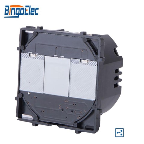 Bingoelec-Interruptor de estilo de Reino Unido de 2 vías, enchufe de pared europeo/Luz Sensor táctil, pieza de función Modular, sin Panel de vidrio ► Foto 1/1