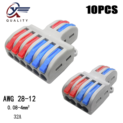 Nuevo tipo 5/10 Uds Mini rápido conector de Cable Cableado Universal conector de Cable conector Push-en Conductor lámpara terminal carcasa SPL-62/42 ► Foto 1/6