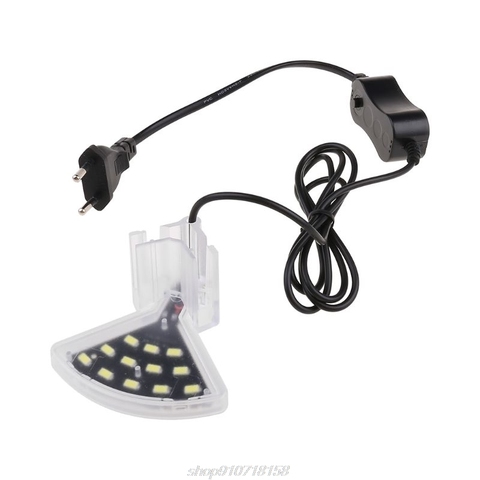 Lámpara de crecimiento de plantas, luz LED con Clip para tanque de peces, acuario, Bombilla de iluminación acuático, blanco, 100-240V, UE, D18 20, envío directo ► Foto 1/6