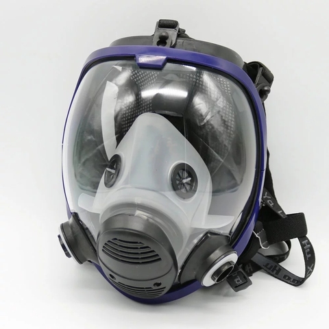 Máscara de Gas para pulverización de pintura, mascarilla facial completa  química y accesorio de filtro, 87