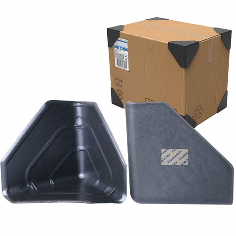 Tapa Protectora de esquina triangular de plástico negro, caja de cartón exprés, protectores de esquina, 200 Uds. ► Foto 1/1