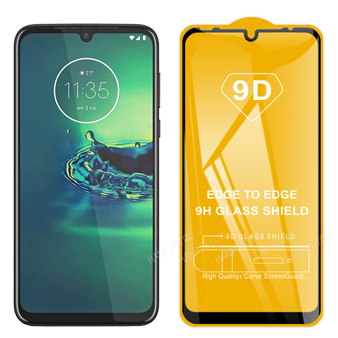 Para Motorola Moto G8 G7 más P30 NOTA DE JUEGO un poder 9D funda de pegamento completo templado Protector de pantalla de película de vidrio guardia ► Foto 1/6