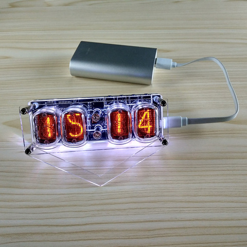 Nixie-reloj en 12, reloj luminoso de 4 bits, LED de siete colores DS3231, versión colorida retroiluminada (sin tubo) ► Foto 1/4