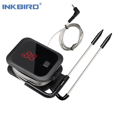 Termómetro inalámbrico de barbacoa con Bluetooth para cocinar alimentos Inkbird IBT-2X con doble sondas y temporizador para horno y parrilla de carne control de aplicación gratuito ► Foto 1/6