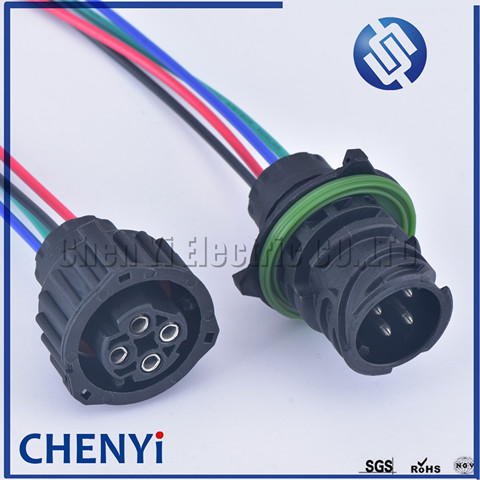 De 4 pines de 2,5mm Tyco ronda HOWO A7 de velocidad, odómetro enchufe del sensor Auto conector impermeable, 1-967402-1-1-967325-1-15cm 18AWG cable ► Foto 1/6