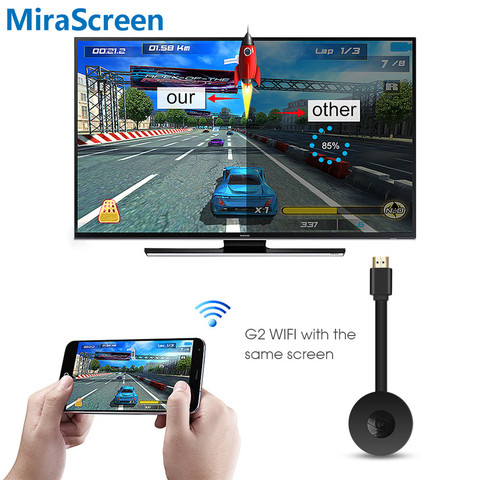 MiraScreen-receptor de TV G2, con HDMI, 1080P, wi-fi, transmisor de vídeo para iphone, Airplay, Samsung, Smart Phone View ► Foto 1/6