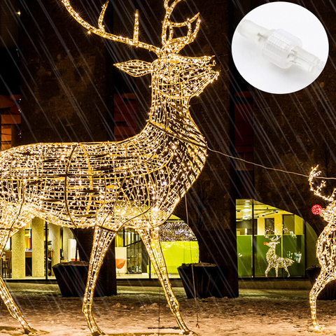 Guirnalda de luces LED a prueba de agua, cadena de luces de hadas de Navidad, para el hogar, jardín, boda, fiesta, decoración de vacaciones al aire libre ► Foto 1/6