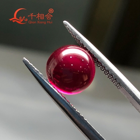 Artificial 5 # color rojo rubí forma de esfera/forma de bola color rojo corindón sin agujero ► Foto 1/6