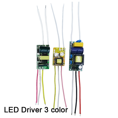 Controlador LED de 3 colores, transformador de iluminación de AC90-265V para fuente de alimentación de bombilla LED, 3 pines, 1-3W, 4-7W, 8-12W ► Foto 1/4