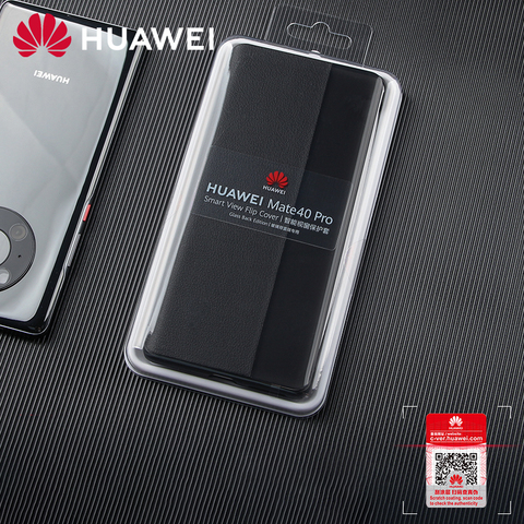 Huawei-funda inteligente Mate 40 Pro, Original, de silicona, abatible, de cuero, a prueba de golpes, magnética, de alta calidad, 360 ► Foto 1/6