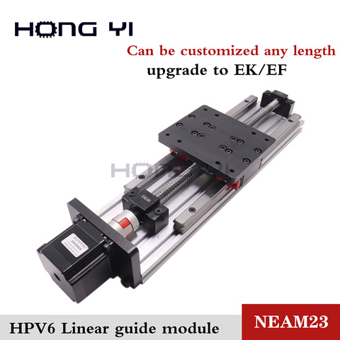 Módulo lineal NEMA23 HPV6, husillo sfu1204 con guías lineales HGR15 HIWIN 100%, mismo tamaño con motor paso a paso de 2,8 a 56mm ► Foto 1/6