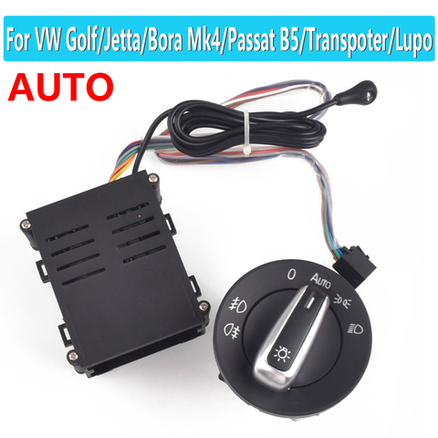 Interruptor de luz cromado para faro delantero de coche, lámpara con Sensor de luz, para VW Transporter Multivan caravelle T5 T6 +, 3BD941531A 1C0941531A ► Foto 1/6