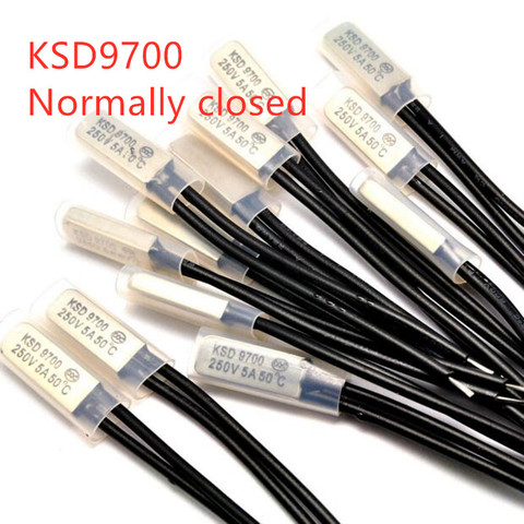 5 uds normalmente cerrado KSD9700 metal caso 40 45 50 55 60 70 80 90 105 grado 5A 250V NC Interruptor de control de temperatura ► Foto 1/1