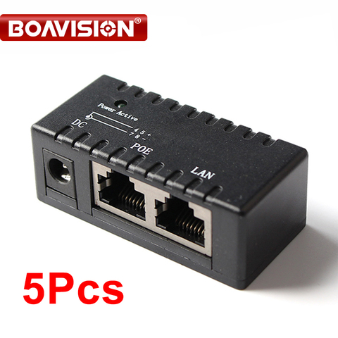 Poe Splitter Poe inyector RJ45 DC 5.5mm * 2.1mm entrada Poe pasivo inyectar spliiter adaptador conector para IP cámara de red ► Foto 1/6