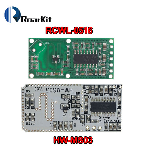Movimiento Sensor de Radar HW-MS03 2,4 GHz a 5,8 GHz, interruptor de inducción del cuerpo humano RCWL-0516 Módulo de Sensor de Radar de microondas para Arduino Diy ► Foto 1/6