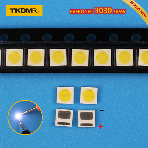 TKDMR tv led luz 1,2 W 3030 3V 6V kit de electronique led lcd para reparación de tv surtidos paquete kit blanco envío gratis ► Foto 1/5