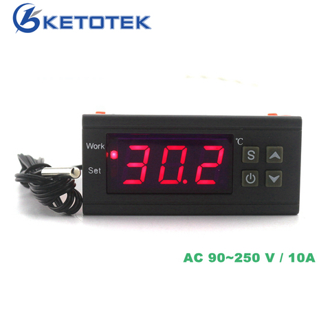 220 V 110 V 12 V termostato Digital regulador de temperatura termoregulator para Control de enfriamiento de calefacción de incubadora-50 110 ► Foto 1/6