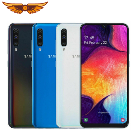Samsung-teléfono inteligente Galaxy A50, Original, desbloqueado, octa-core, 6,4 pulgadas, 4GB de RAM, 64GB de ROM, 25MP Triple de cámara trasera, Android ► Foto 1/6