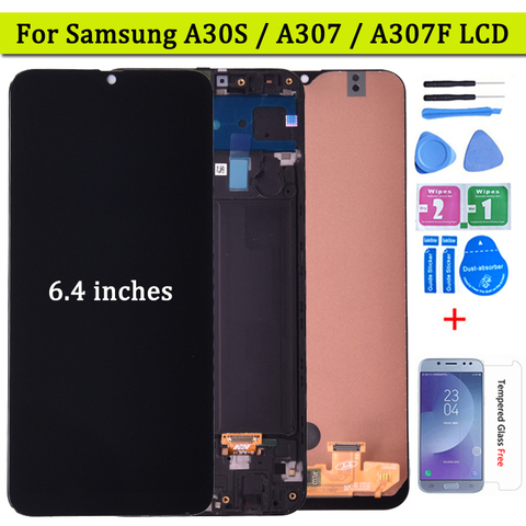 Pantalla LCD con digitalizador táctil para Samsung GALAXY A30S, A307, A307F, A307FN, A307G, A307GN ► Foto 1/5