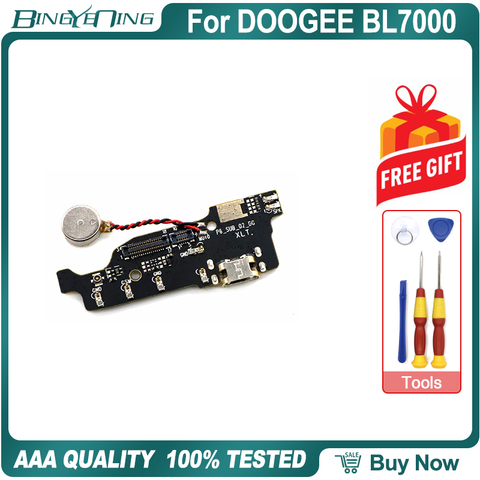 100% nuevo Original para DOOGEE BL7000 USB placa base Placa de puerto de carga para enchufe USB con micrófono + repuesto de vibrador Accesorios ► Foto 1/4