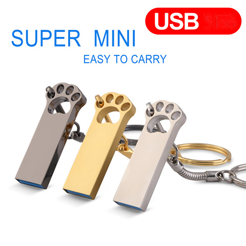 Unidad Flash USB de Metal pendrive 128gb, alta velocidad, 32GB, 64GB, resistente al agua, 16GB, 8GB, 4GB, adaptador gratis ► Foto 1/6