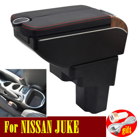 Reposabrazos para NISSAN JUKE, caja de almacenamiento con dos puertas abiertas, consola central, 7USB ► Foto 1/6