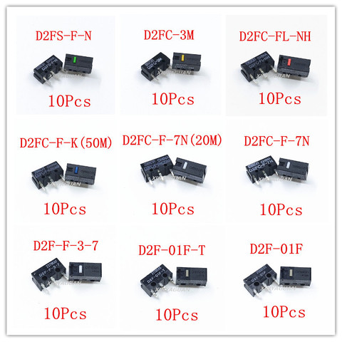 10 Uds ratón OMRON micro interruptor D2FC-F-7N 20M de D2FC-F-K(50M) D2F D2F-F D2F-L D2F-01 D2F-01FL D2F-01F-T D2F-F-3-7 botón del ratón ► Foto 1/6