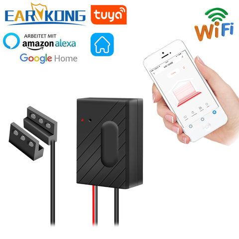 EARYKONG WiFi abridor de puerta de garaje inteligente garaje Compatible con Alexa eco Google vida inteligente Tuyasmart APP IOS Android USB 5V ► Foto 1/6