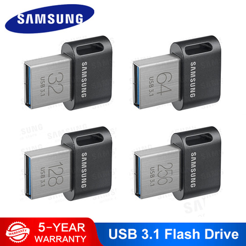 Usb 3,1 Samsung Usb Flash Drive 256GB 128gb Flash Usb 32gb 64gb de Metal Mini Flash de Memoria palo Fit Plus (usb3.1) ► Foto 1/6