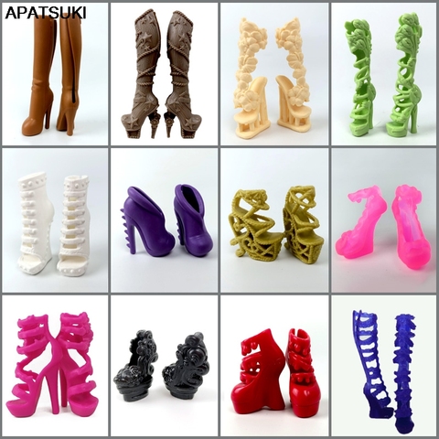 Zapatos originales de alta calidad para muñecas Monster, botines de tacón alto para muñecas para zapatos, accesorios para muñecas de monstruo demonio 1/6, 1 par ► Foto 1/6