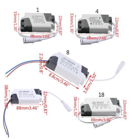 Controlador de corriente constante LED AC 85-265V, 1-3W/ 4-7W/ 8-12W/ 12-18W/ 18-25W, adaptador de fuente de alimentación, transformador para Panel de luz ► Foto 1/6