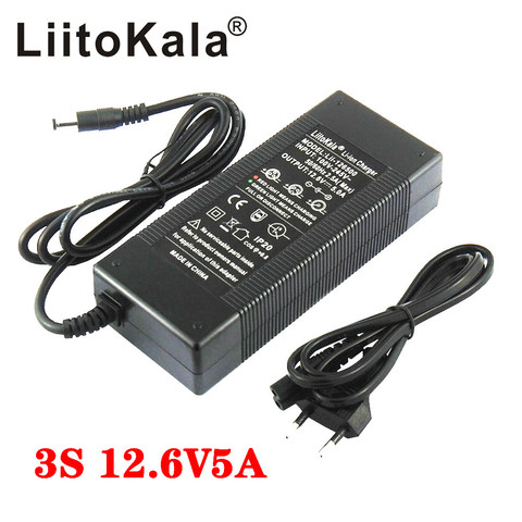 Liitokala-cargador de batería de litio Serie 3, 12,6 V, 5A, 3A, 1A, cargador de batería de 12V + cable de alimentación de la UE y los EE. UU. ► Foto 1/4