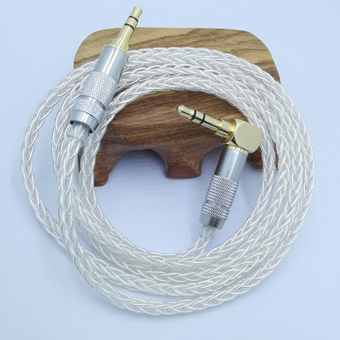 Jack 3,5 Cable de Audio 3,5mm Cable auxiliar de la línea del altavoz para los auriculares del coche del teléfono Cable de Audio Jack para el amplificador DAP DA ► Foto 1/6