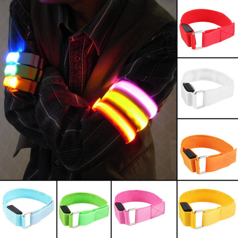 Brazalete de luz LED reflectante para brazo, correa de seguridad carrera nocturna para ciclismo, correr ► Foto 1/6