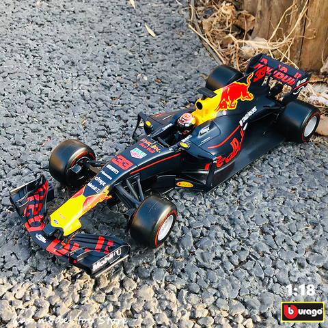 Bburago 1:18 F1 Red Bull RB13 fabricante autorizado coche de simulación de aleación de metal modelo adornos para manualidades colección herramientas de juguete ► Foto 1/5