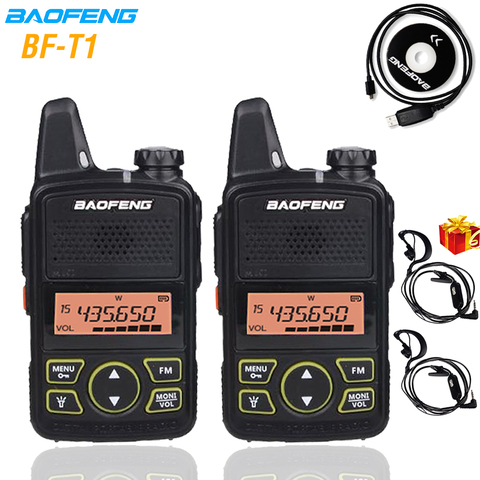 Baofeng-Mini walkie-talkie BF-T1, Radio bidireccional portátil, UHF, bft1 Ham, transceptor FM, intercomunicador de Radio CB de 5km para niños ► Foto 1/6