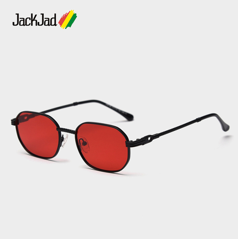 JackJad 2022 Vintage Estilo SteamPunk degradado polarizado gafas De Sol polígono De Metal De diseño De marca De gafas De Sol, gafas De Sol De S98186 ► Foto 1/6