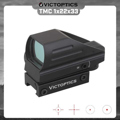 Victopics-mira de punto rojo de caza, mira óptica, colimador, mira telescópica para armas de fuego reales AR15 .223 y Tiro Airsoft, 1x22x33 ► Foto 1/6