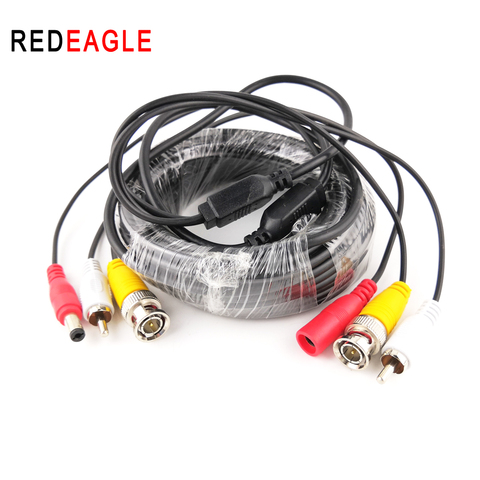 REDEAGLE 5M 10M 20M de seguridad Cable CCTV BNC RCA CCTV cámara de Video Audio AV Cable de alimentación para AHD cámara de vigilancia sistema DVR ► Foto 1/3