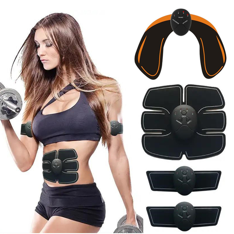 EMS-Estimulador muscular de cadera para Fitness, levantamiento de glúteos, brazos abdominales, piernas, entrenador, pérdida de peso, masaje adelgazante corporal con almohadillas de Gel ► Foto 1/6