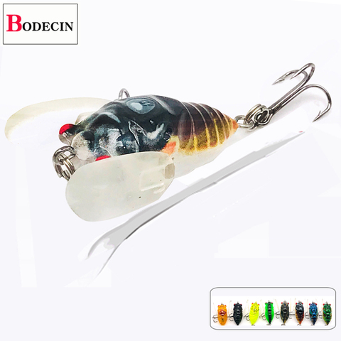 Cigarra Swimbait pesca Jerkbait Tackle/adornos/Artificial/Falso cebos para perca de trucha Trolling insectos/duro/pesca/superficie señuelo ► Foto 1/6