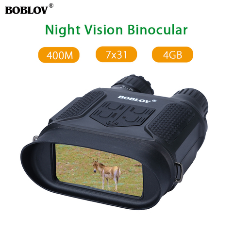 NV400 día y noche visión infrarroja 7x31 x Zoom Binocular alcance dispositivo para telescopio 4GB 720P 400M caza al aire libre de viaje de cámara para acampada ► Foto 1/5