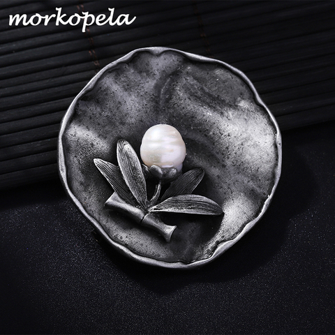 Morkopela Vintage agua dulce broche Pin grande de Metal broches de flores para las mujeres banquete Pins de fiesta y broches de la joyería ► Foto 1/6