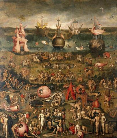 Hieronymus Bosch-Póster de seda para decoración de pared del hogar, película artística con estampado de 